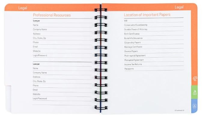 See it Bigger Life & Care Directory Planner | 7x7.5 | Track: Emergency Info. - Passwords - Utilities - Finances - Health