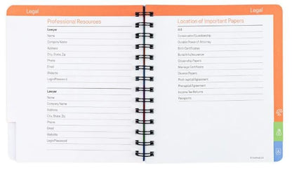 See it Bigger Life & Care Directory Planner | 7x7.5 | Track: Emergency Info. - Passwords - Utilities - Finances - Health