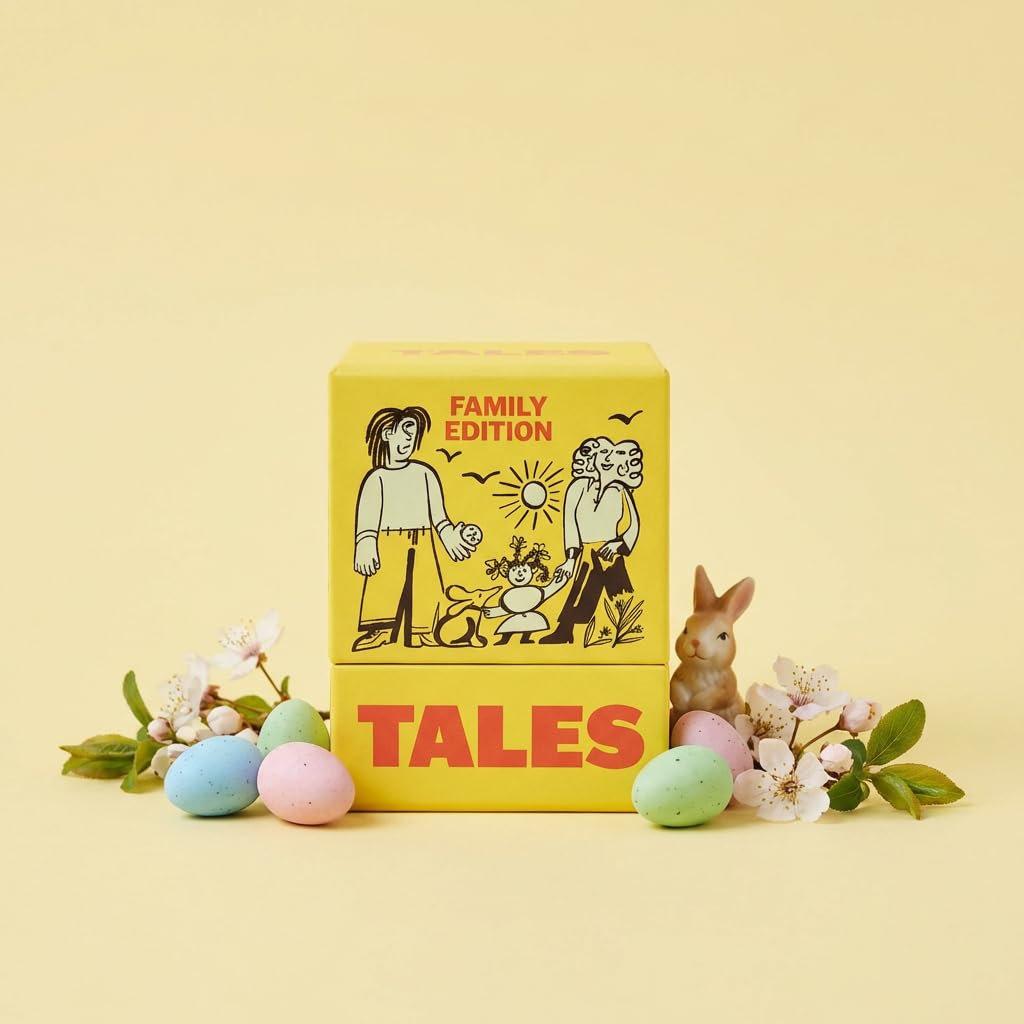 TALES Family Edition 150 Conversation Cards for Family Game Night, Adults, Teens, and Kids, Family Dinners, and Gatherings, Prompts for Meaningful Connections