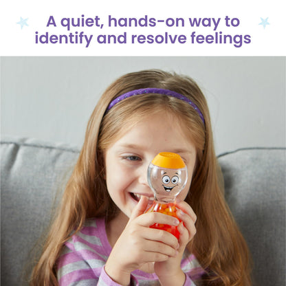 hand2mind Express Your Feelings Sensory Bottles- Secondary Emotions, Toddler Sensory Toys, Quiet Fidgets for Classroom, Calm Down Corner Supplies, Social Emotional Learning, Mindfulness for Kids