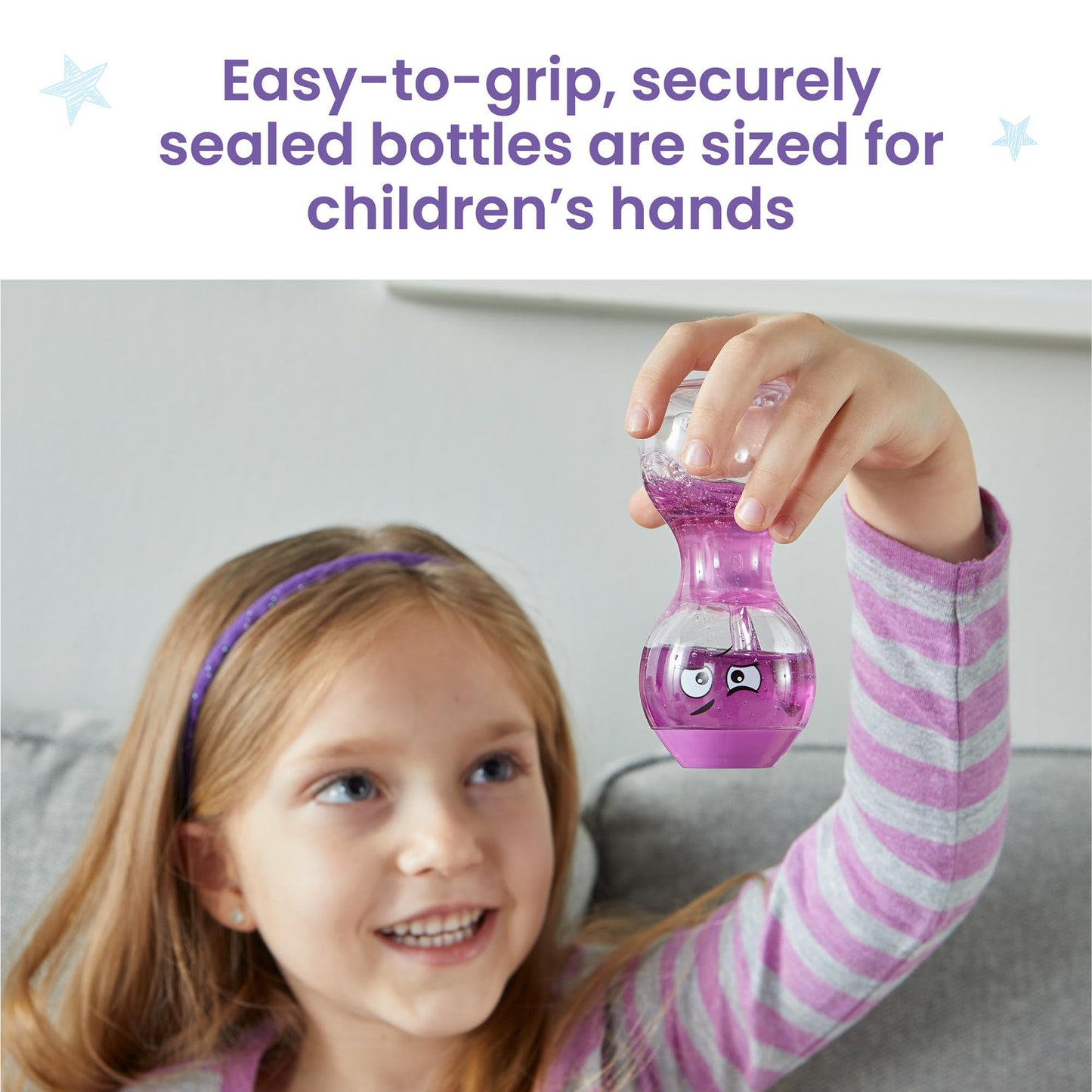 hand2mind Express Your Feelings Sensory Bottles- Secondary Emotions, Toddler Sensory Toys, Quiet Fidgets for Classroom, Calm Down Corner Supplies, Social Emotional Learning, Mindfulness for Kids