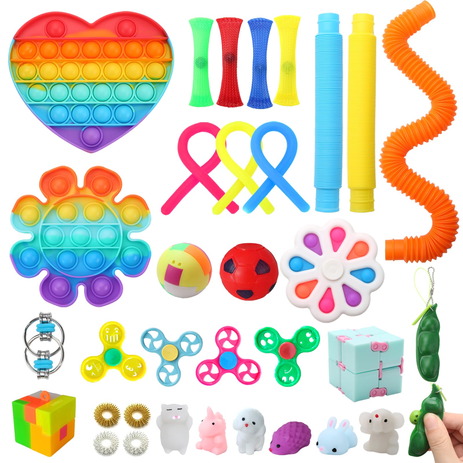 Fidget Simple Fidget Pack, 35pcs Fidget Toys Set with Popping Fidget S ...
