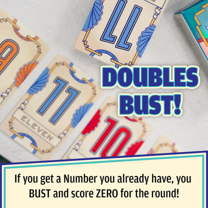 USAOPOLY Flip 7, The Ultimate Blend of Press Your Luck & Strategy, Fast-Paced Addictive Card Game,Quick to Learn & Easy to Teach,Perfect for Game Nights, 3+ Players, Ages 8 & Up, 20 Minutes Play Time
