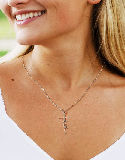Lcherry Mom Cross Necklace for Women - Birthday Gifts for Mom, Religious Christian Jewelry Mother's Day Gifts for Women