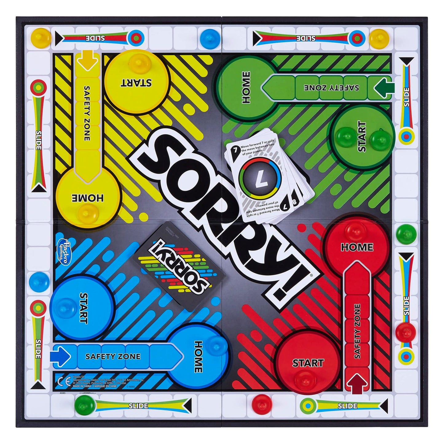 Sorry! Board Game for Kids Ages 6 and Up; Classic Hasbro Board Game; Each Player Gets 4 Pawns; Family Game