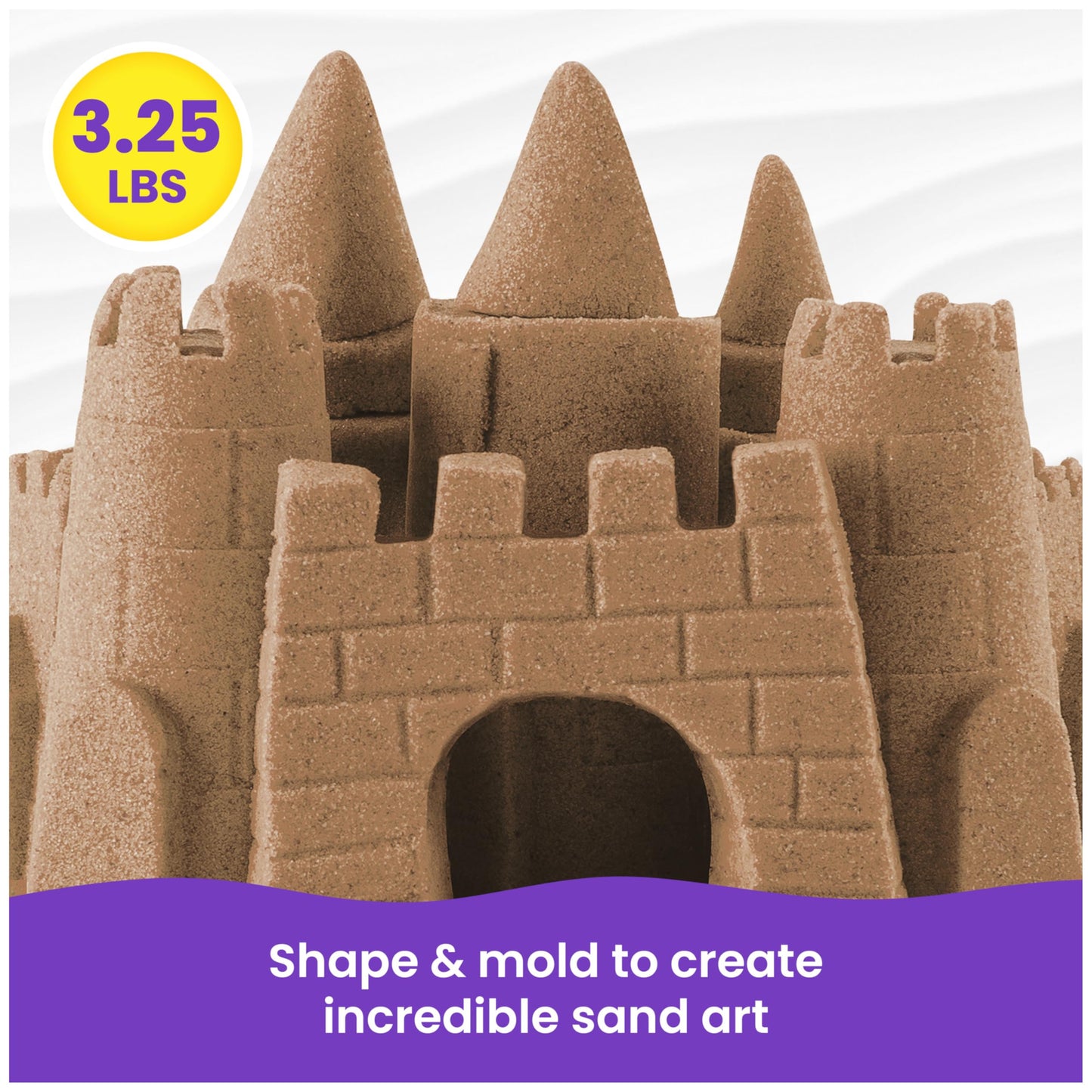 Kinetic Sand, 3.25lbs Beach Play Sand, Amazon Exclusive, Easter Basket Stuffers, Moldable Sensory Toys for Kids, Resealable Bag (Packaging May Vary)